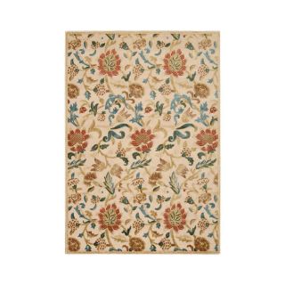 Nourison Wilshire Hand Carved Floral Rectangular Rugs, Gold