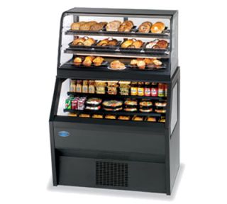 Federal Industries Hybrid Merchandiser w/ Refrigerated Self Serve Bottom & Sliding Rear Doors, Black