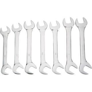Klutch Angle Combination Wrench Set   7 Pc., Metric