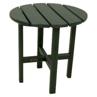 Polywood Round Patio Side Table   Green
