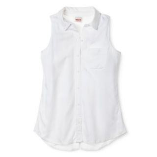 Mossimo Supply Co. Juniors Sleeveless Shirt   Fresh White XS(1)