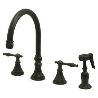 Oil Rubbed Bronze Widespead 4 Hole Solid Brass Kitchen Faucet