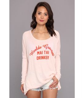 Wildfox Mai Tai Drinker Bonfire Beach Tee Womens T Shirt (White)
