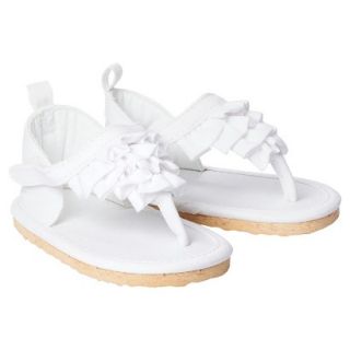 Just One YouMade by Carters Newborn Girls Ruffle Sandal   White NB
