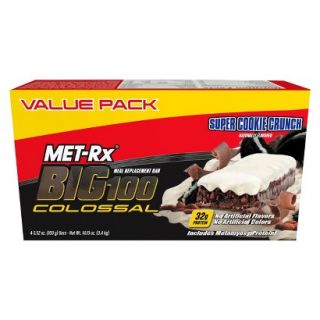 MET Rx BIG 100 COLOSSAL Meal Replacement Bar   Super Cookie Crunch (4 bars)