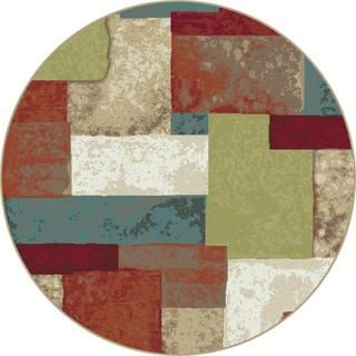 Decora Multi Contemporary Area Rug (53 Round)