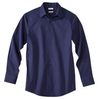 Merona Mens Tailored Fit Dress Shirt   Oxford Blue XL