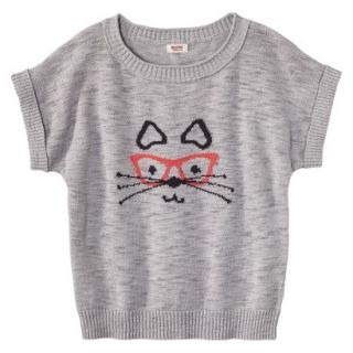 Mossimo Supply Co. Juniors Short Sleeve Graphic Sweater   Millstone Gray M(7 9)