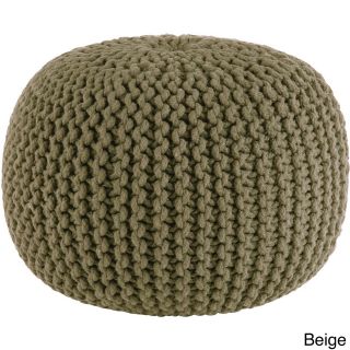 Celebration Hand Knitted Pure Cotton Braid Pouf