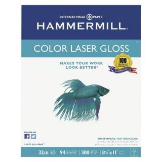 Hammermill Color Laser Gloss Paper, 94 Brightness, 32 lb   White (300 Sheets