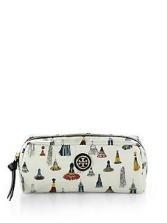 Tory Burch Printed Cosmetic Case   New Ivory