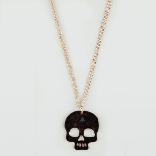 Multicolored Skull Pendant Necklace Gold One Size For Women 197620621