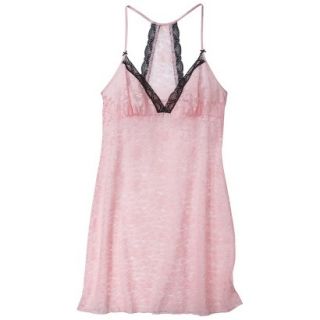 Gilligan & OMalley Womens Lace Chemise   Pink XS