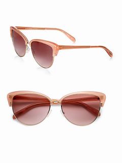 Oliver Peoples Alisha 60mm Oversized Cats Eye Sunglasses/Peach   Peach