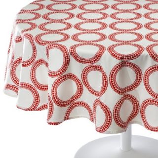 Room Essentials Circles Round Tablecloth   Coral (70)