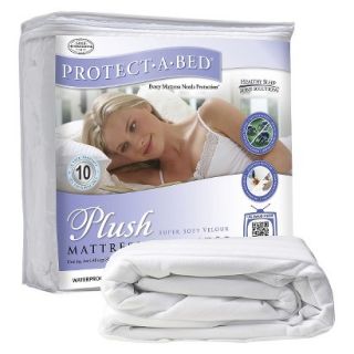 Protect A Bed Plush Fitted Sheet Style Mattress Protector   Full