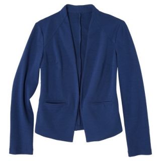 Merona Womens Ponte Collarless Jacket   Waterloo Blue   XS