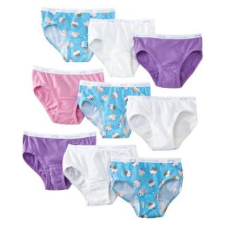 Fruit Of The Loom Girls 9 pack Low Rise Brief Underwear   Assorted Colors 8