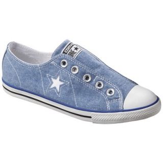 Womens Converse One Star Chambray Laceless Sneaker   Blue 11
