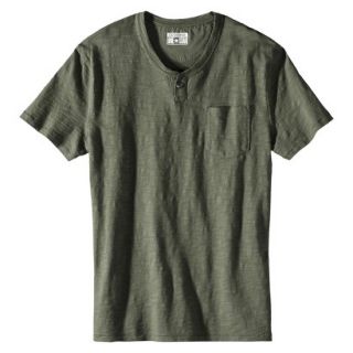 Converse One Star Mens Short Sleeve Henley   Olive XL