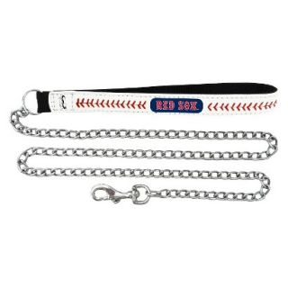 Boston Red Sox Baseball Leather 3.5mm Chain Leash   L