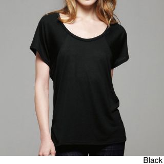 Los Angeles Pop Art Bella Womens Relaxed Raglan T shirt Black Size S (4  6)