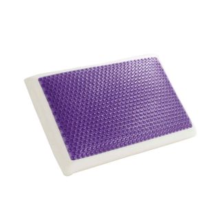 Comfort Revolution Bubble Gel Memory Foam Pillow, Purple/White