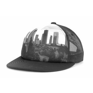 Black Cityscape Snapback Cap