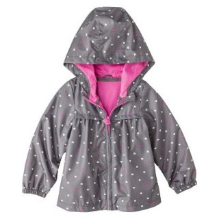 Just One You by Carters Infant Toddler Girls Heart Windbreaker Jacket   Gray
