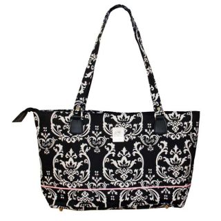 Jenni Chan Damask Compartmented Laptop Tote With Velcro Lock