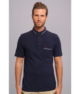 Fred Perry Grosgrain Taped Polo Mens Short Sleeve Pullover (Navy)