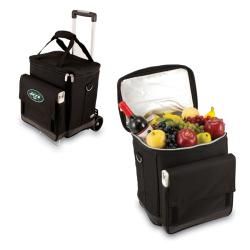 Picnic Time Black New York Jets Cellar With Trolley