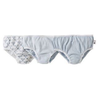 Burts Bees Baby Toddler Girls 3  pack Panty   Sky 3T