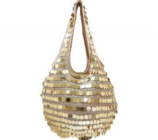 Womens Vecceli Italy HB 102   Gold Satin Medium Handbags