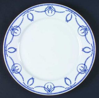 Faberge Cheverny Blue Dinner Plate, Fine China Dinnerware   Blue  Laurel & Wreat
