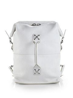 Alexander Wang Opanca Lizard Embossed Leather Backpack   Cellophane White