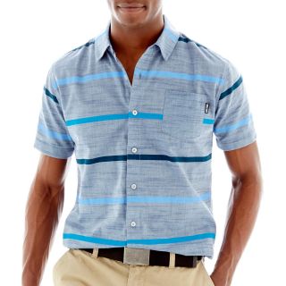 Zoo York Easy Paper Striped Woven Shirt, Blue, Mens