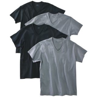 Fruit of the Loom Mens 4 pack V neck Tee   Assorted Colors XXL
