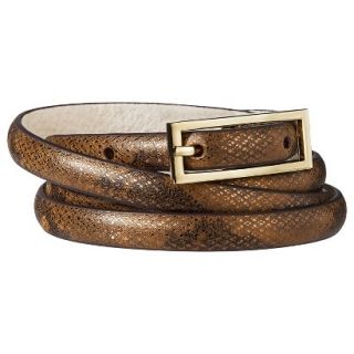 Merona Snake Skinny Belt   Brown L