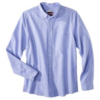 Merona Mens Tailored Fit Oxford Button Down   Blue XL