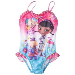 Doc McStuffins Toddler Girls 1 Piece Swimsuit   Pink 3T