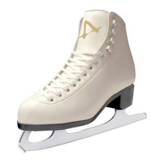 Girls American Tricot Lined Ice Skates   White (4)