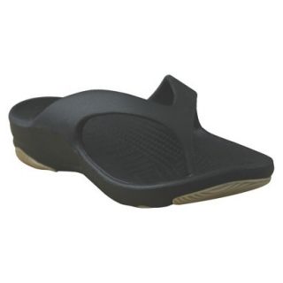 Boys Dawgs Premium Flip Flop Sandals   Black/Tan 1