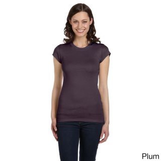 Bella Bella Womens Longer Length Crew Neck T shirt Purple Size M (8  10)