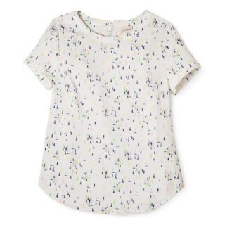 Merona Womens Woven T Shirt Blouse   Sailboat Print   XL