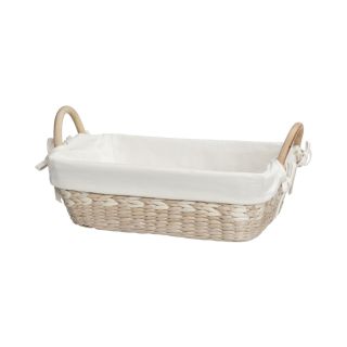Creative Bath Arcadia Collection Lined Vanity Basket, Natural/bleach