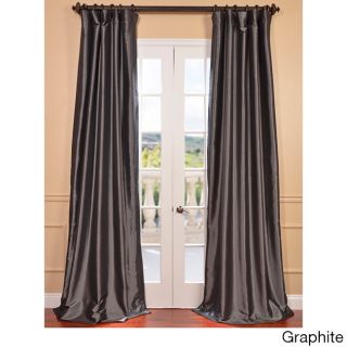Eff Faux Silk Taffeta Solid Blackout Curtain Panel Grey Size 50 X 84