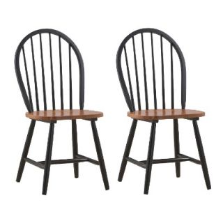 Dining Chair Boraam Industries Windsor Dining Chairs   Black/Red Brown