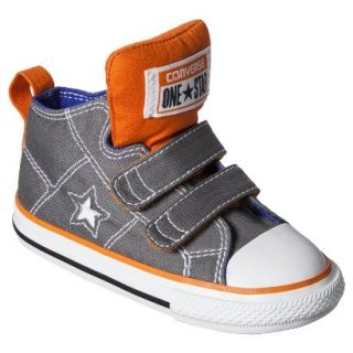 Toddler Converse One Star Mid Top Sneaker   Gray/Orange 6