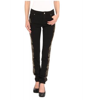 Versace Jeans Floral Embellished Skinny Fit Denim Womens Jeans (Black)